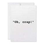 "Oh, crap!" invite
