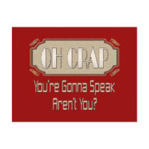 Oh Crap Post Card
