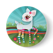 Oh cervos! Botão do arco-íris do albino botons by creativetaylor Oh cervos! Botão do arco-íris do albino botons