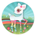 Oh Deer! Colorful Albino Stickers sticker