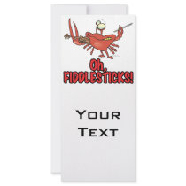 OH FIDDLESTICKS silly fiddler crab Rack Cards