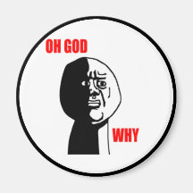 Oh God Why Comic Face Magnets