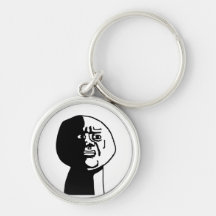 Oh god why meme rageface keychain