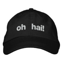 oh hai! embroidered hats