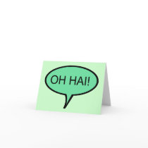 OH HAI Note Card