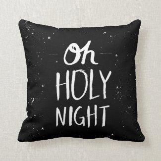 Oh holy night throw pillow