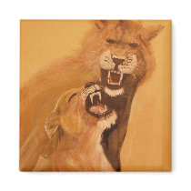 "Oh, How I Love You!" Square Magnet
