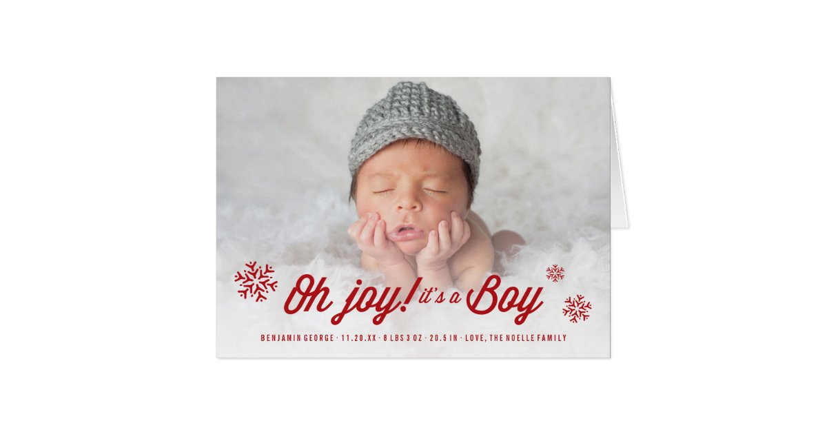 Oh Joy! It's a Boy Baby Announcement Holiday Card Zazzle