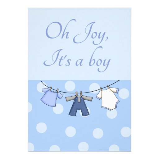Oh Joy, It's A Boy Baby Shower Invitations from Zazzle.com