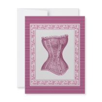 Oh La La Lolita's Corset Bachelorette Personalized Invitations