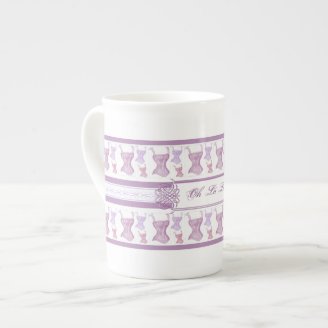 Oh La La Victorian Corsets Vintage Porcelain Mugs