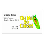 Oh Me So Corny Business Card