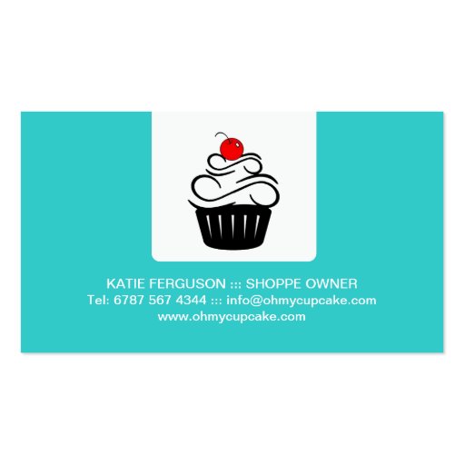 Oh My Cupcake Business Card Templates (back side)