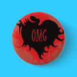Oh My God Black Heart buttons