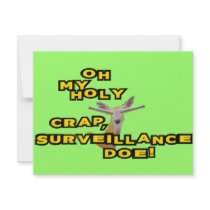 Oh My Holy Crap Surveillance Doe invitations