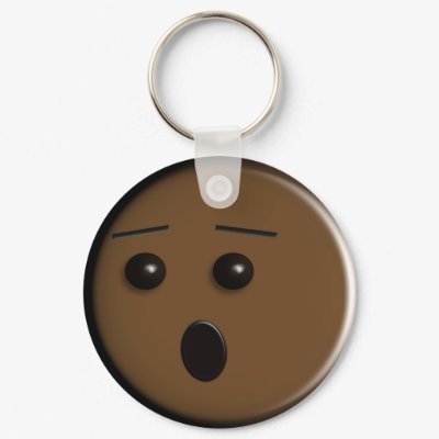 Oh No - Brown Keychain by kahmier