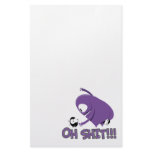 oh shit poopie monster stationery paper