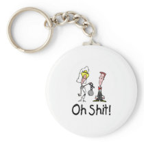 Oh Shit Wedding Bride and Groom Keychains