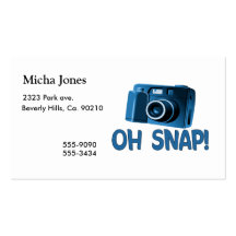 Oh Snap Camera Business Cards
