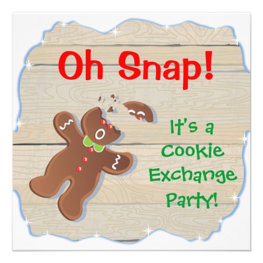 oh snap christmas cookie exchange party invitation 5 25 oh snap christmas cookie exchange party invitation 5 25