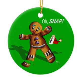 Oh Snap! Christmas Ornament (green) ornament