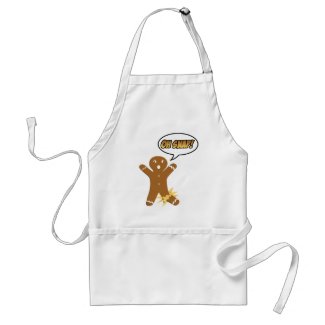 Oh Snap! Funny Christmas Gingerbread Man Aprons