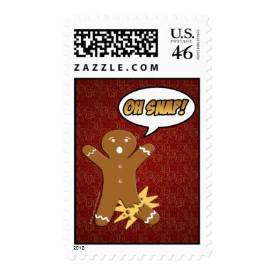 Oh Snap! Funny Gingerbread Man Stamps