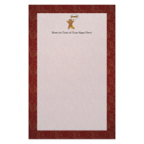 Oh Snap! Funny Gingerbread Man Custom Stationery