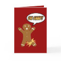 Oh Snap Gingerbread Man Christmas Cards by cutencomfy Oh Snap Gingerbread Man Christmas Cards