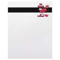 oh snap its crab season funny scared crab letterhead template