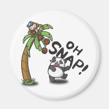 Oh Snap Panda & Monkey Magnets
