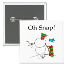 Oh Snap Snowman Pins