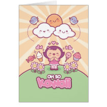 Oh So Kawaii Greeting Card cards