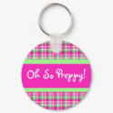 Oh So Preppy! PInk and Green Plaid Keychain by princesspreppy Oh So Preppy! PInk and Green Plaid Keychain