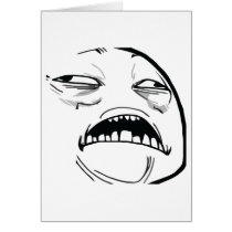 Oh Sweet Jesus Thats Good Rage Face Meme Greeting Card