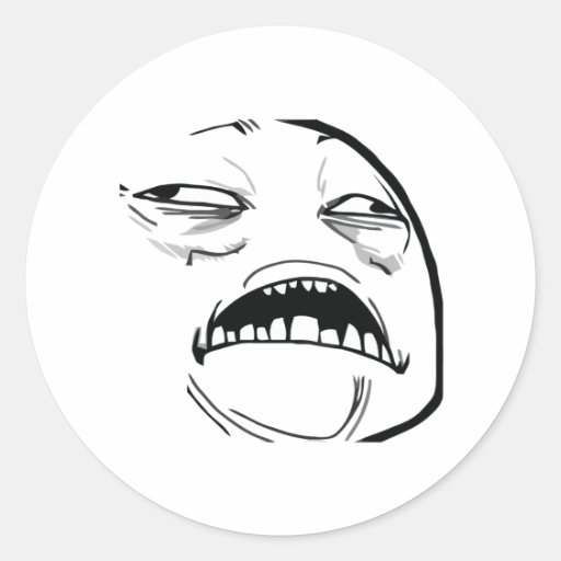 Oh Sweet Jesus Thats Good Rage Face Meme Round Sticker