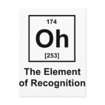 Oh! The Element of Recognition postcards