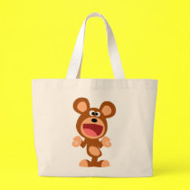 "Oh well..." Shrugging Cartoon Bear Bag