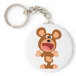 "Oh well..." Shrugging Cartoon Bear Keychain