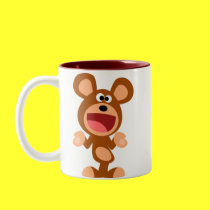 "Oh well..." Shrugging Cartoon Bear Mug