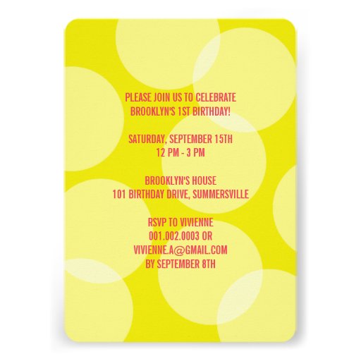 Oh What Fun Confetti First Birthday Party Invite