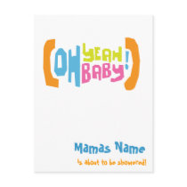 Oh Yeah Baby! - Shower Invites postcards by AdoptTees Oh Yeah Baby! - Shower Invites postcards