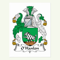 O'Hanlon Family Crest Postcard