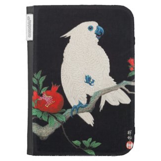 Ohara Shoson, Cockatoo and Pomegranate ukiyo-e Kindle Keyboard Case