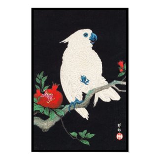 Ohara Shoson, Cockatoo and Pomegranate ukiyo-e Posters