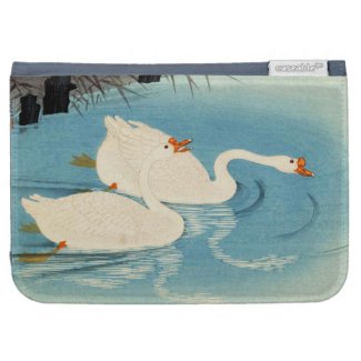 Ohara Shoson Two Sweeming Geese japanese art Kindle 3 Case