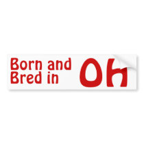Ohio Bred (Bumper) Sticker bumper stickers by TimeTrax Ohio Bred (Bumper) Sticker bumper stickers