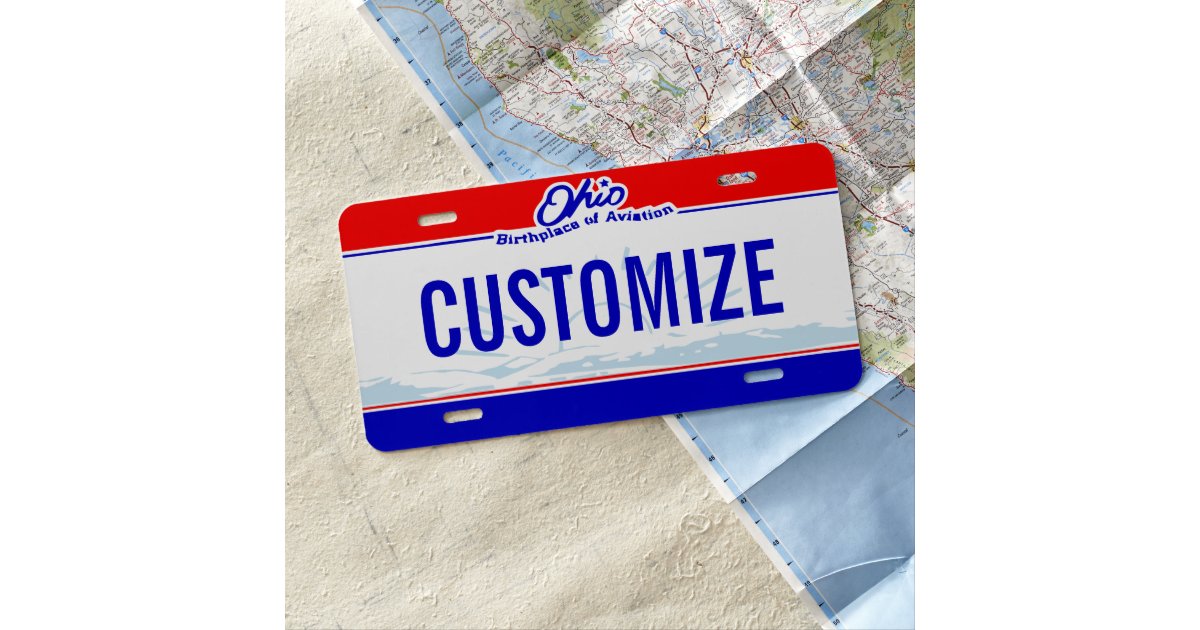 Ohio Custom License Plate Zazzle