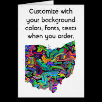 Ohio Customize colorful card how you like