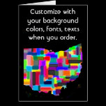 Ohio Customize colorful card how you want it cards